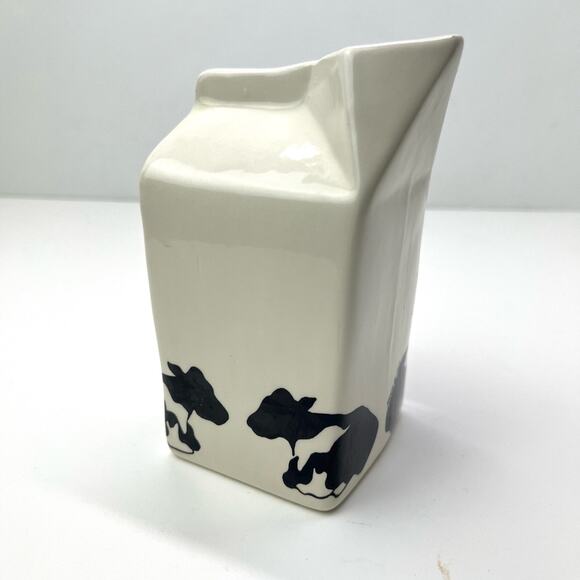 Vintage Ceramic Decorative Milk Carton Container by Margo 1984 - Picture 1 of 11